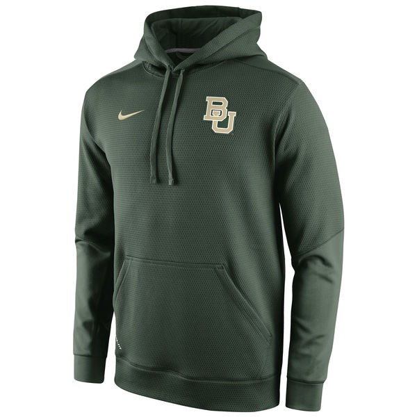 Men NCAA Baylor Bears Nike Sideline KO Chain Fleece ThermaFIT Hoodie 